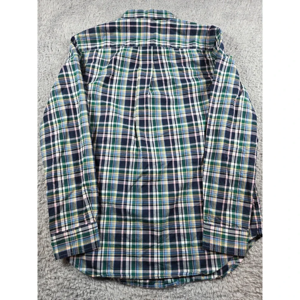 Ralph Lauren Button Down Shirt L 14-16 Multi-Color Kids Plaid Long Sleeve Pony
